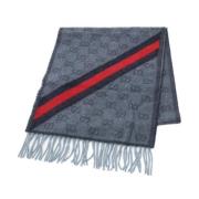 Pre-owned Wool scarves Gucci Vintage , Blue , Heren