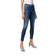 Hoge taille riem jeans Liu Jo , Blue , Dames