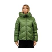 Korte glanzende nylonjas Helsinki Afterlabel , Green , Dames