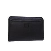 Pre-owned Leather clutches Burberry Vintage , Black , Dames