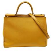 Pre-owned Leather handbags Dolce & Gabbana Pre-owned , Yellow , Dames