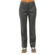 Flanellen flare broek Via Masini 80 , Green , Dames