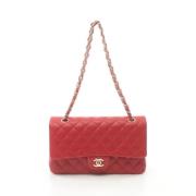 Pre-owned Leather chanel-bags Chanel Vintage , Red , Dames