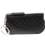 Pre-owned Leather wallets Gucci Vintage , Black , Dames