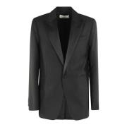 Elegant Velvet Smoking Jacket Ami Paris , Black , Heren