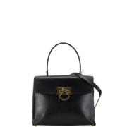 Pre-owned Leather handbags Salvatore Ferragamo Pre-owned , Black , Dam...