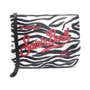 Zebra Print Clutch Tas in Zwart MC2 Saint Barth , Black , Dames