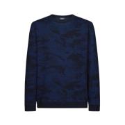 Camouflage crewneck sweatshirt Dondup , Blue , Heren