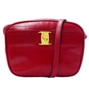 Pre-owned Leather shoulder-bags Salvatore Ferragamo Pre-owned , Red , ...