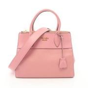 Pre-owned Leather handbags Prada Vintage , Pink , Dames