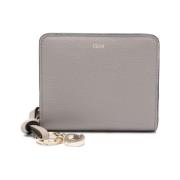 Grijze Front Logo Portemonnee Chloé , Gray , Dames