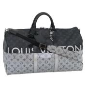 Pre-owned Canvas handbags Louis Vuitton Vintage , Black , Dames