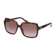 Stijlvolle zonnebril met bruin montuur Guess , Brown , Dames