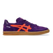 Paarse platte schoenen met leren bovenwerk Asics , Purple , Heren