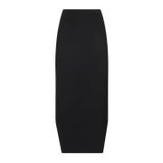 Zwarte wollen rok met asymmetrische zoom Givenchy , Black , Dames