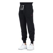 Zwarte Fleece Sportbroek Ralph Lauren , Black , Heren