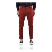 Rode Katoenen Chino met Knoopsluiting Dsquared2 , Red , Heren