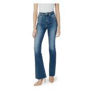 High Rise Bootcut Jeans Vrouwen Blauw Guess , Blue , Dames