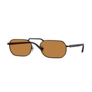 Stijlvolle zonnebril in bruine tint Persol , Black , Unisex