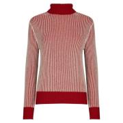 Trui IN Dubbele Zijden RIB add , Red , Dames