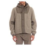 Nylon Hoodie met Rits C.p. Company , Brown , Heren