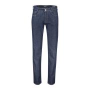 Donkerblauwe Denim Jeans met Patroon Gardeur , Blue , Heren