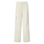 Crème Corduroy Cargo Broek Gazou Essentiel Antwerp , White , Dames