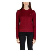 Katoenen Dames Trui Herfst/Winter Collectie Tommy Jeans , Red , Dames