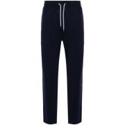 Navy Blue Jersey Broek Elastische Taille Brunello Cucinelli , Blue , H...