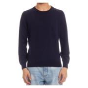 Blauwe Cashmere Crewneck Sweater Brunello Cucinelli , Blue , Heren