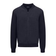 Gekookte Wol Cardigan College Stijl Fynch-Hatton , Blue , Heren