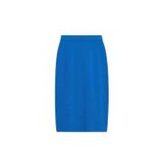 Wollen Lange Jurk met Geribbelde Afwerking Max Mara Weekend , Blue , D...