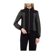 Lurex Rits Sweater voor Vrouwen Liu Jo , Black , Dames