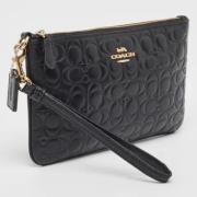 Pre-owned Leather clutches Coach Pre-owned , Black , Dames