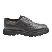 Elegante Ebony Veterschoenen Doucal's , Black , Heren