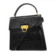 Pre-owned Leather handbags Salvatore Ferragamo Pre-owned , Black , Dam...