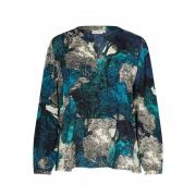 Celestial Print Top met V-Hals Masai , Multicolor , Dames