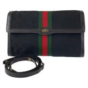 Pre-owned Canvas crossbody-bags Gucci Vintage , Black , Dames