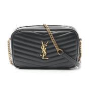 Pre-owned Leather shoulder-bags Yves Saint Laurent Vintage , Black , D...