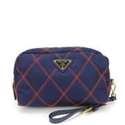 Pre-owned Canvas prada-bags Prada Vintage , Blue , Dames