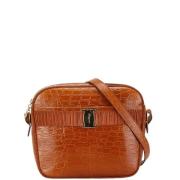 Pre-owned Leather shoulder-bags Salvatore Ferragamo Pre-owned , Brown ...