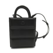 Pre-owned Leather handbags Moncler Pre-owned , Black , Dames