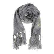 Mohair Sjaal Middengrijs Zwavel Lente Off White , Gray , Heren