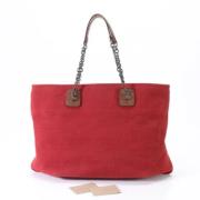 Pre-owned Canvas handbags Bottega Veneta Vintage , Red , Unisex