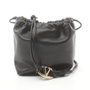 Pre-owned Leather shoulder-bags Valentino Vintage , Black , Dames