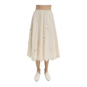 Stijlvolle Rok voor Vrouwen MeiMeiJ , Beige , Dames