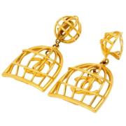 Pre-owned Metal chanel-jewelry Chanel Vintage , Yellow , Dames