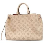 Pre-owned Leather handbags Louis Vuitton Vintage , Beige , Dames