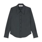 Groene wollen overhemd Moderne stijl Róhe , Black , Dames