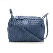 Pre-owned Leather shoulder-bags Bottega Veneta Vintage , Blue , Dames